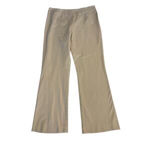 Boston Proper Tan Pants 12 Side Zipper Wide Leg Capsule Piece Career Casual